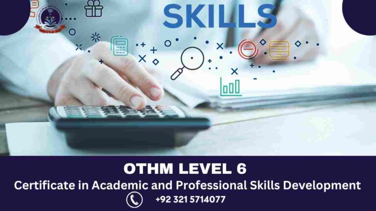OTHM Level 6 Certificate in Academic and Professional Skills Development