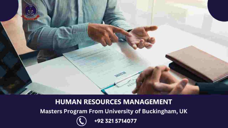 Masters Program In Human Resources Management – University of Buckingham, UK