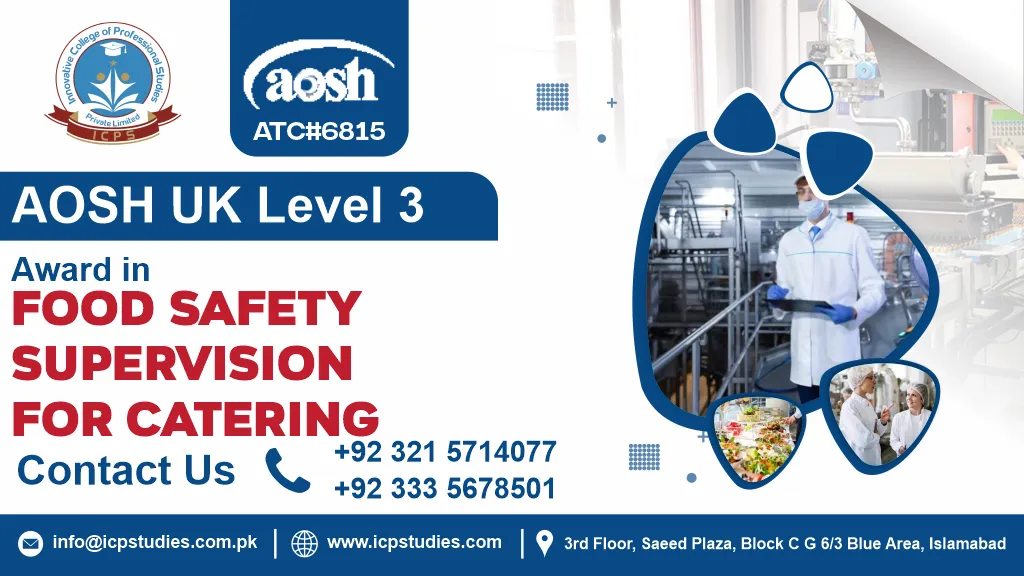 AOSH UK Level 3 Award in Food Safety Supervision for Catering