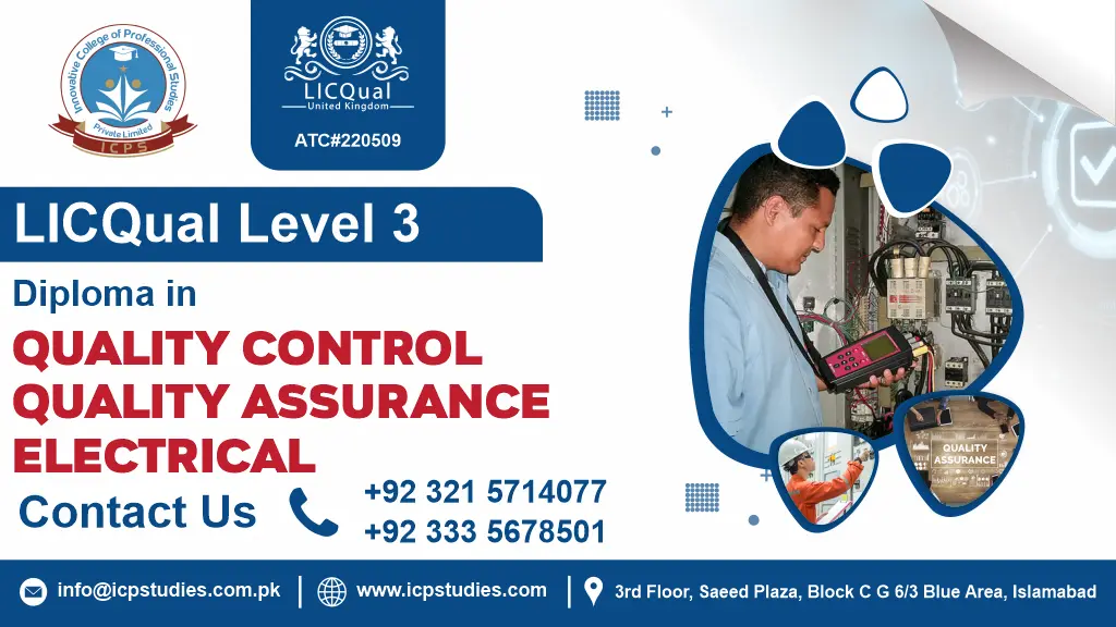 LICQual Level 3 Diploma In Quality Control Quality Assurance Electrical