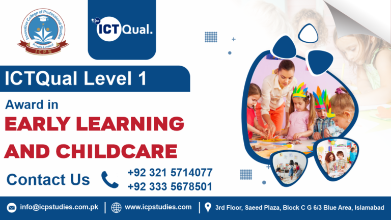 ICTQual Level 1 Award in Early Learning and Childcare