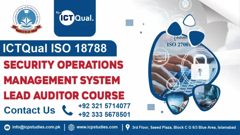 ICTQual ISO 18788 Security Operations Management System Lead Auditor Course