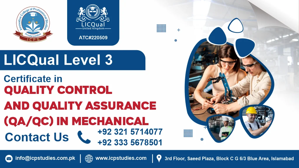 Level 3 Certificate in Quality Control and Quality Assurance (QA QC) in Mechanical