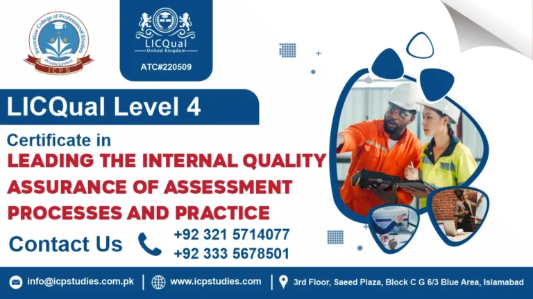 LICQual Level 4 Certificate in Leading the Internal Quality Assurance of Assessment Processes and Practice