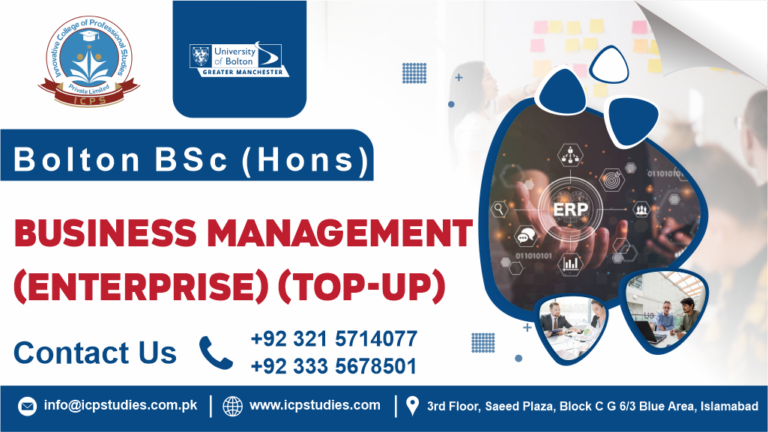 BSc (Hons) Business Management (Enterprise) (top-up)