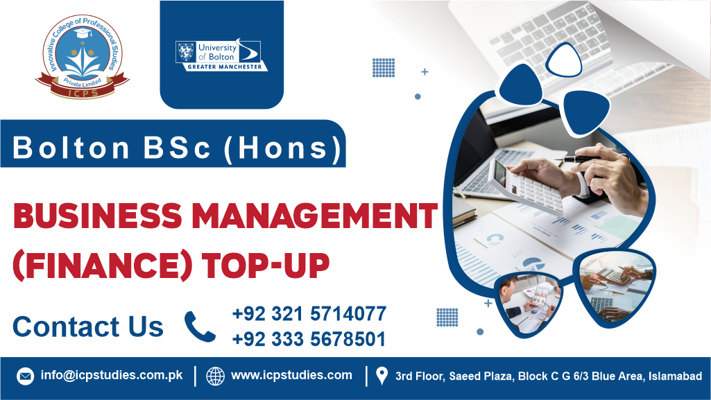 BSc (Hons) Business Management (Finance) top-up University of Bolton