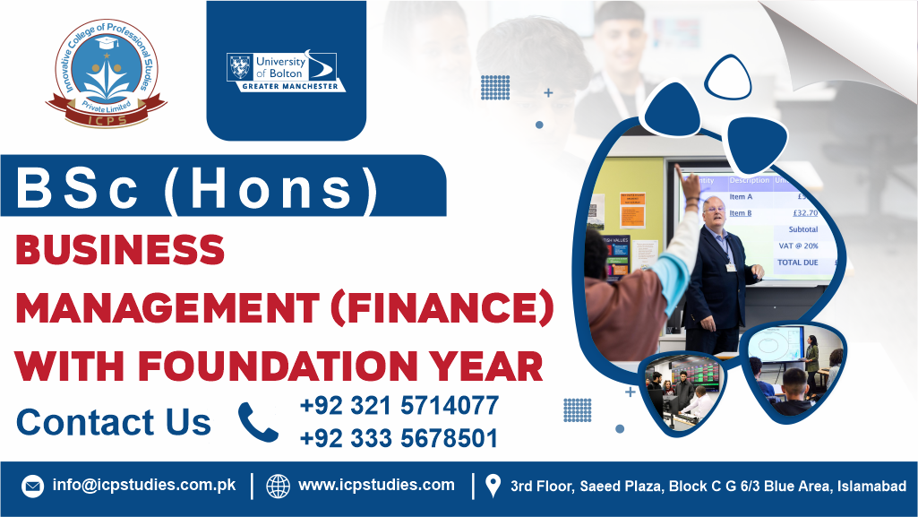 BSc (Hons) Business Management (Finance) with foundation year University Of Bolton