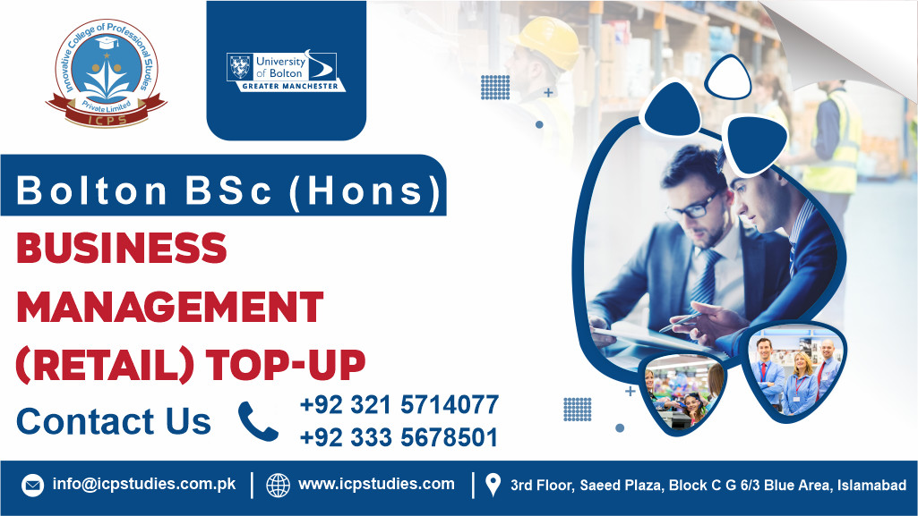 BSc (Hons) Business Management (Retail) top-up