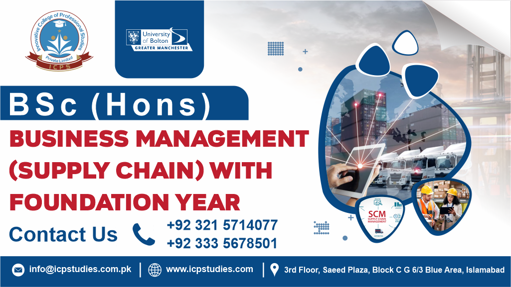 BSc (Hons) Business Management (Supply Chain) with foundation year University Of bolton