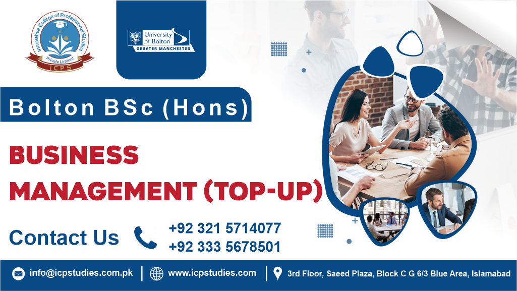 BSc (Hons) Business Management (top-up) University of Bolton