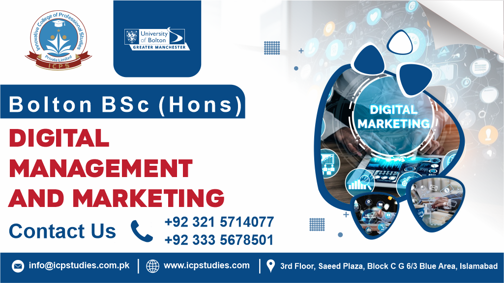 BSc (Hons) Digital Management and Marketing University of Bolton