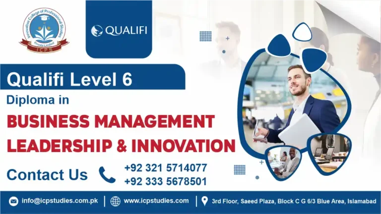 Qualifi Level 6 Diploma in Business Management, Leadership and Innovation