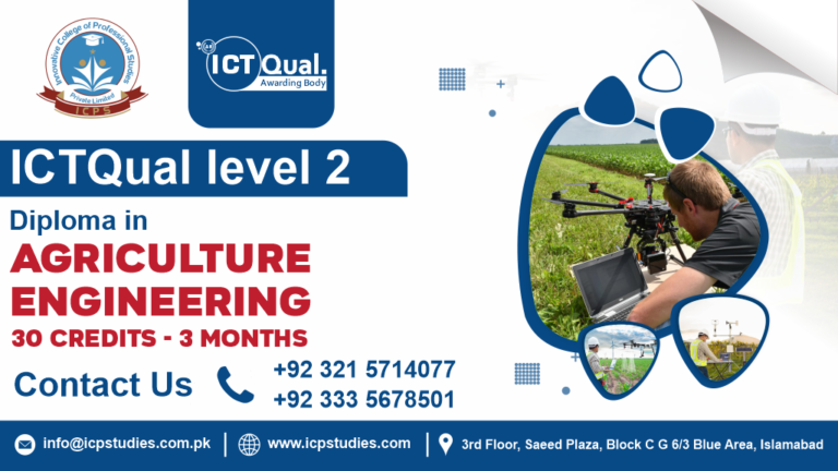 ICTQual Level 2 Diploma in Agriculture Engineering 30 Credits - 3 Months