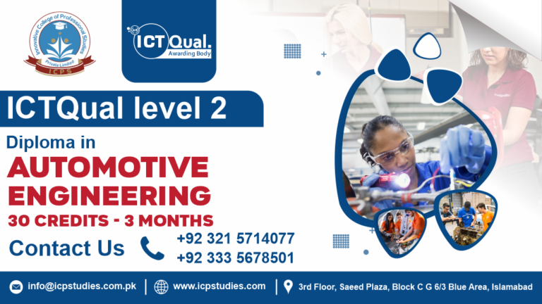 ICTQual Level 2 Diploma in Automotive Engineering 30 Credits - 3 Months