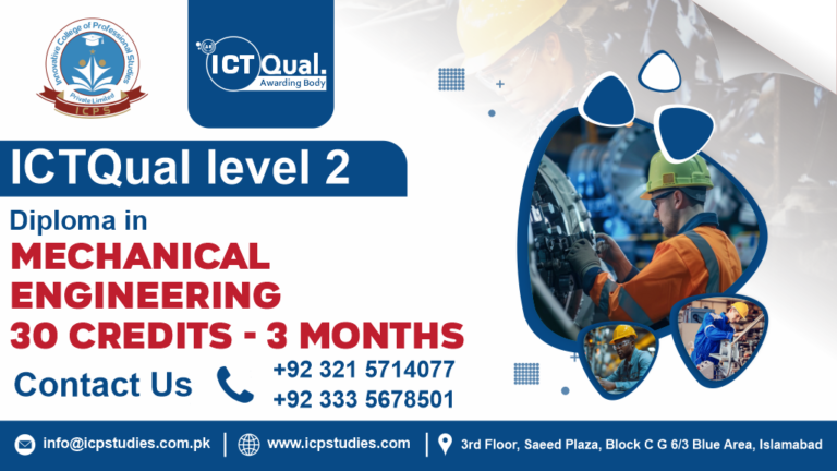 ICTQual Level 2 Diploma in Mechanical engineering 30 Credits - 3 Months