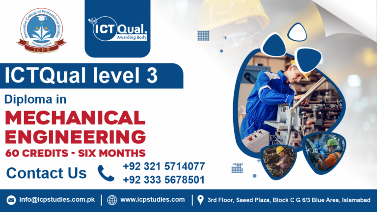 ICTQual Level 3 Diploma in Mechanical engineering 60 Credits - Six Months