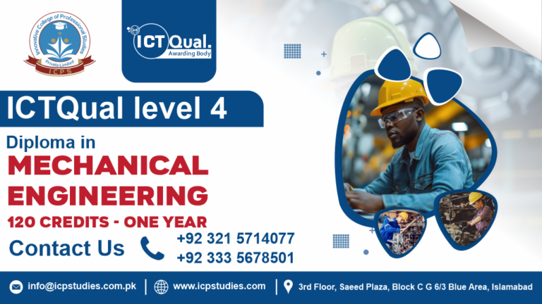 ICTQual Level 4 Diploma in Mechanical Engineering 120 Credits – One Year