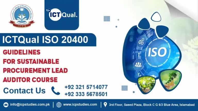 ICTQual ISO 20400 Guidelines for Sustainable Procurement Lead Auditor Course