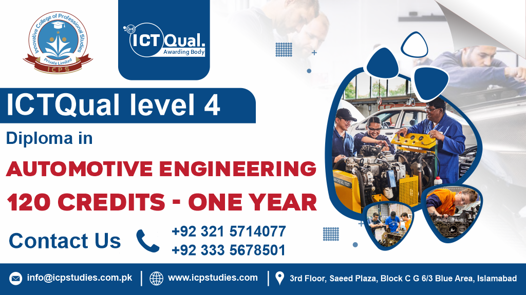 ICTQual Level 4 Diploma in Automotive Engineering 120 Credits - one year