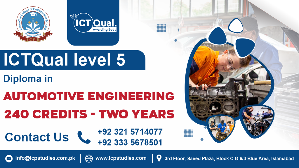 ICTQual Level 5 Diploma in Automotive Engineering 240 Credits - Two Years