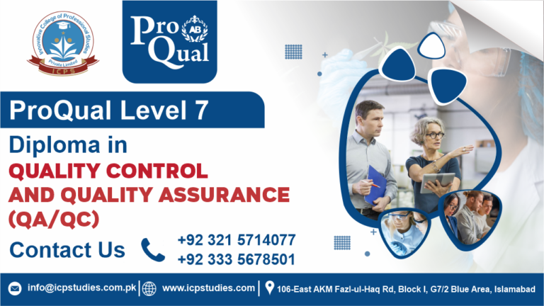 ProQual Level 7 Diploma in Quality Control & Quality Assurance