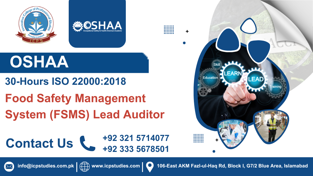 OSHAA 30-Hours ISO 22000:2018 Food Safety Management System (FSMS) Lead Auditor