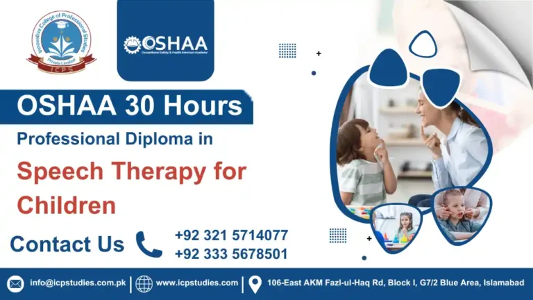 OSHAA 30-Hours Professional Diploma in Speech Therapy for Children