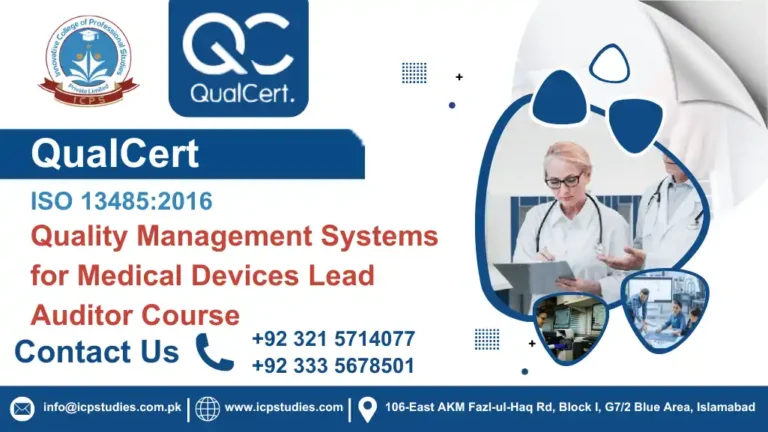 QualCert ISO 13485:2016 – Quality Management Systems for Medical Devices Lead Auditor Course
