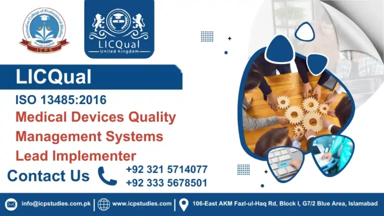 LICQual ISO 13485:2016 Medical Devices Quality Management Systems Lead Implementer