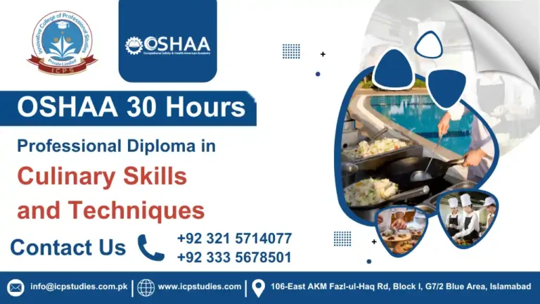 OSHAA 30-Hours Professional Diploma in Culinary Skills and Techniques