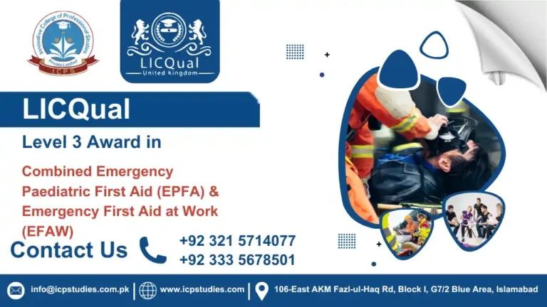 LICQual Level 3 Award in Combined Emergency Paediatric First Aid (EPFA) & Emergency First Aid at Work (EFAW)