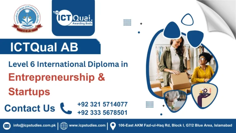 ICTQual AB Level 6 International Diploma in Entrepreneurship & Startups