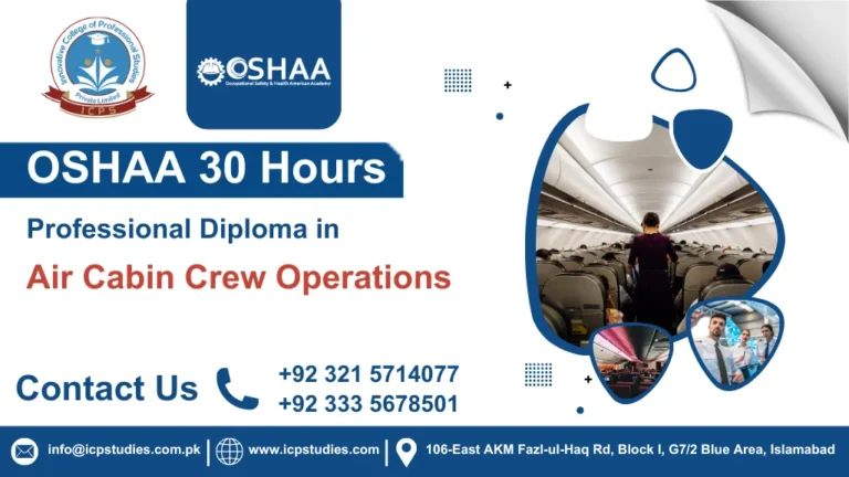 OSHAA 30-Hours Professional Diploma in Air Cabin Crew Operations