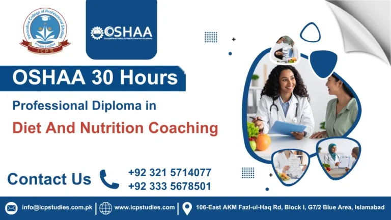 OSHAA 30-Hours Professional Diploma in Diet And Nutrition Coaching