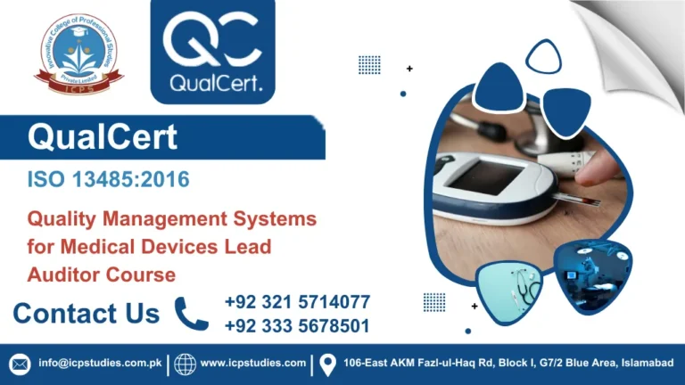 QualCert ISO 13485:2016 – Quality Management Systems for Medical Devices Lead Auditor Course