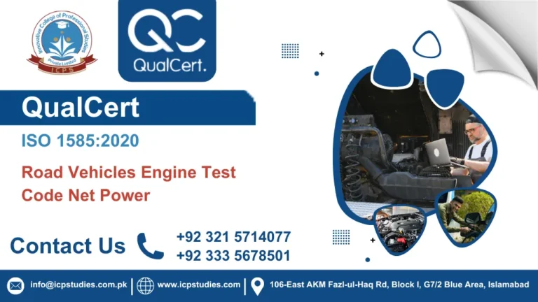 QualCert ISO 1585:2020 Road Vehicles Engine Test Code Net Power