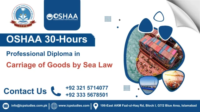 OSHAA 30-Hours Professional Diploma in Carriage of Goods by Sea Law
