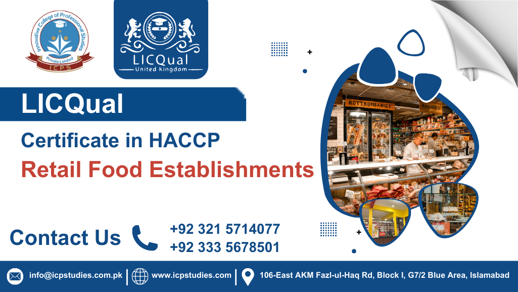 LICQual Certificate in HACCP for Retail Food Establishments