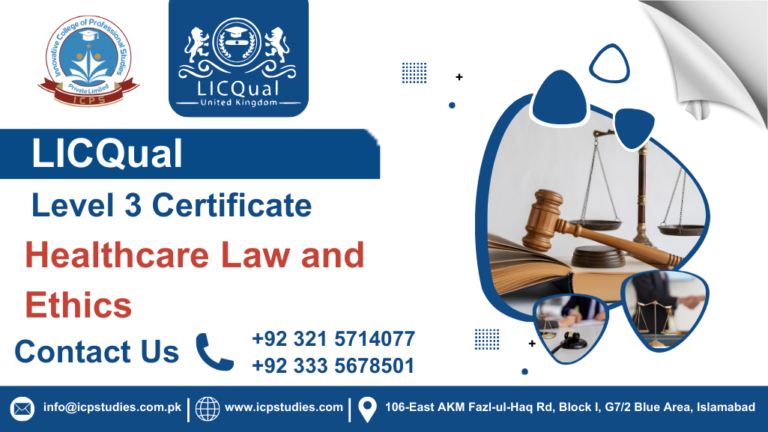 LICQual Level 3 Certificate in Healthcare Law and Ethics
