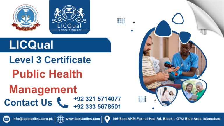 LICQual Level 3 Certificate in Public Health Management