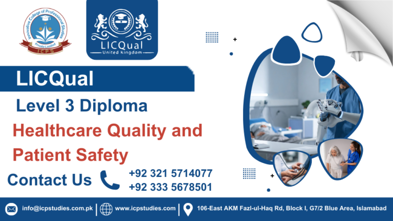LICQual Level 3 Diploma in Healthcare Quality and Patient Safety