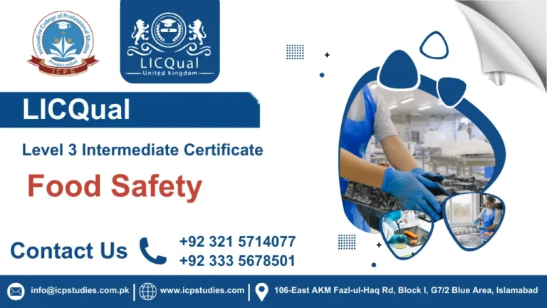 LICQual Level 3 Intermediate Certificate in Food Safety