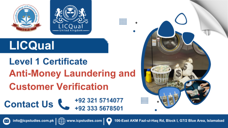 LICQual Level 1 Certificate in Anti-Money Laundering and Customer Verification