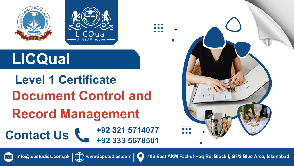 LICQual Level 1 Certificate in Document Control and Record Management