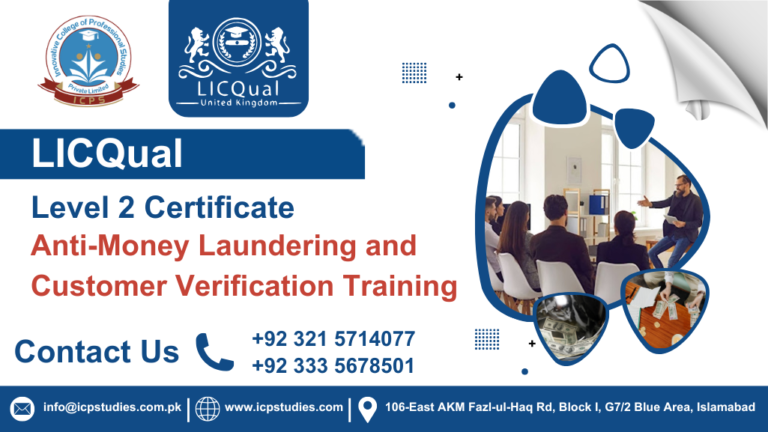 LICQual Level 2 Certificate in Anti-Money Laundering and Customer Verification Training