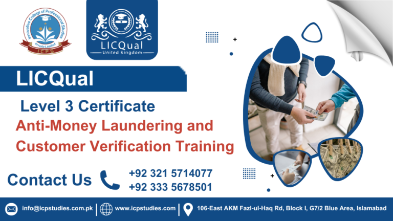 LICQual Level 3 Certificate in Anti-Money Laundering and Customer Verification Training