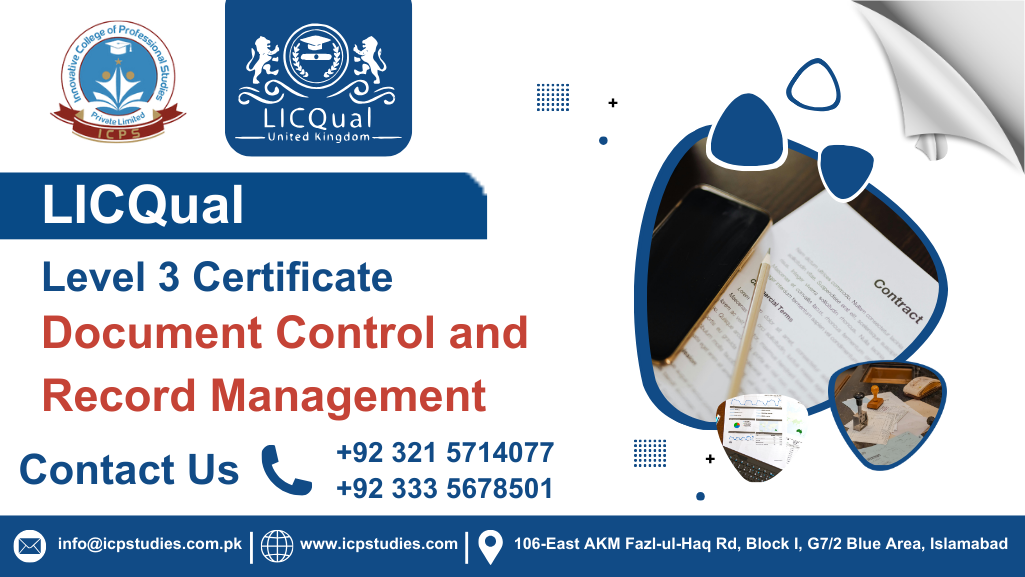 LICQual Level 3 Certificate in Document Control and Record Management