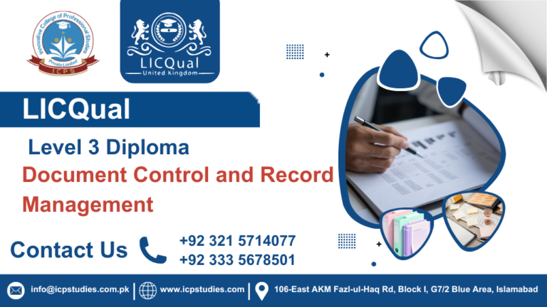 LICQual Level 3 Diploma in Document Control and Record Management