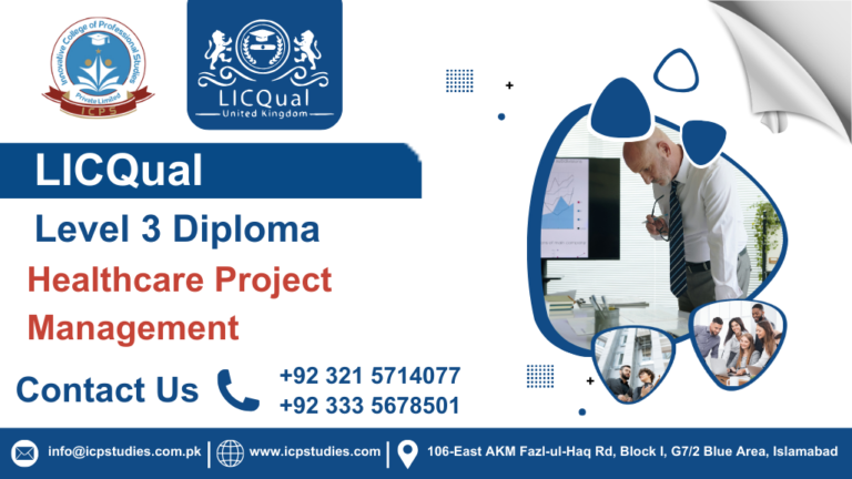 LICQual Level 3 Diploma in Healthcare Project Management