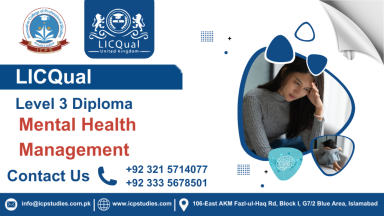 LICQual Level 3 Diploma in Mental Health Management